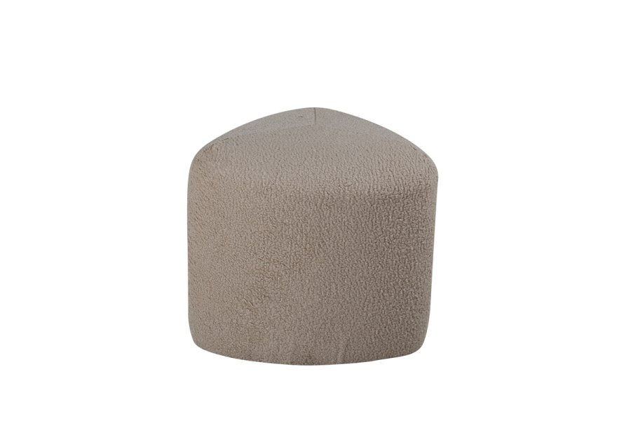 VENTURE DESIGN Pegpuff, trekantet - beige teddystoff polyester