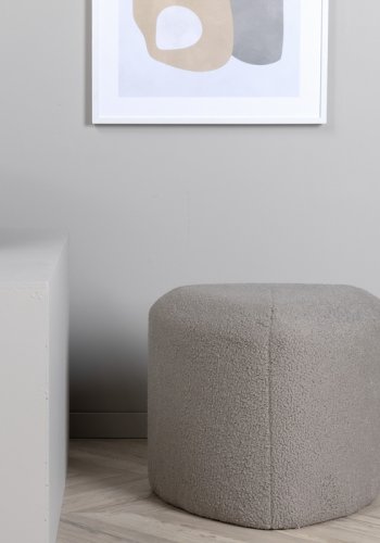 VENTURE DESIGN Pegpuff, trekantet - gr teddystoff polyester