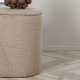 VENTURE DESIGN Piff-puff, firkantet - beige teddystoff polyester (44x44)