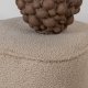 VENTURE DESIGN Piff-puff, firkantet - beige teddystoff polyester (44x44)