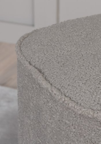 VENTURE DESIGN Piff-puff, firkantet - gr teddystoff polyester (44x44)