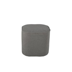 VENTURE DESIGN Piff puf, kvadratisk - gr bamsestof polyester (44x44)