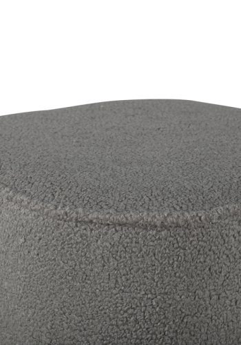 VENTURE DESIGN Piff-puff, firkantet - gr teddystoff polyester (44x44)