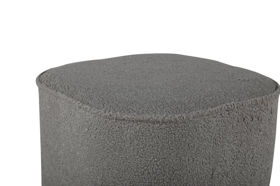 VENTURE DESIGN Piff-puff, firkantet - gr teddystoff polyester (44x44)