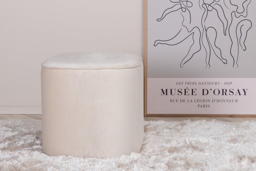 VENTURE DESIGN Piff-puff, firkantet - beige flyel (44x44)