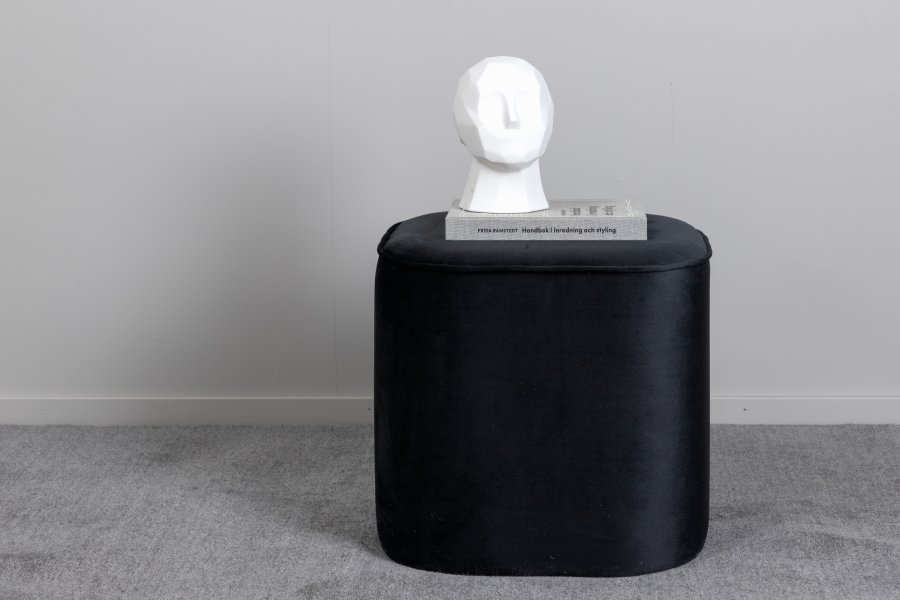 VENTURE DESIGN Piff-puff, firkantet - svart flyel (44x44)