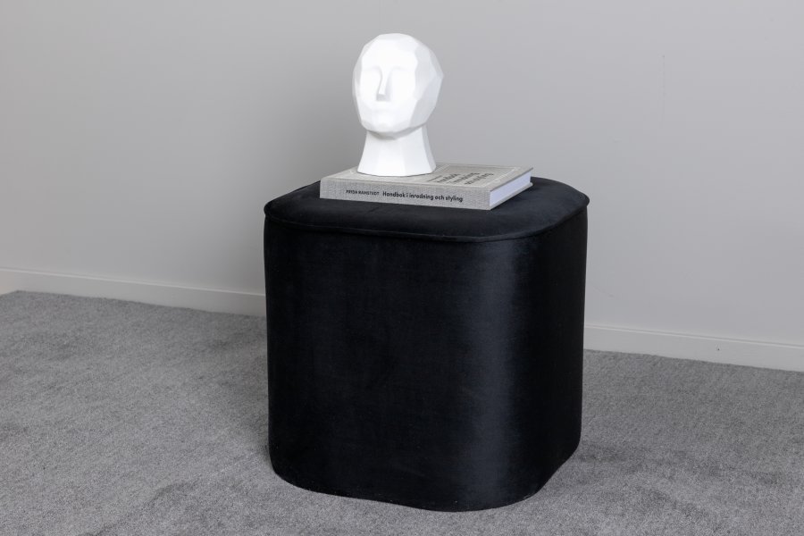 VENTURE DESIGN Piff-puff, firkantet - svart flyel (44x44)