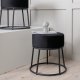 VENTURE DESIGN Pippi puff, rund - svart flyel og svart stl (45,5)