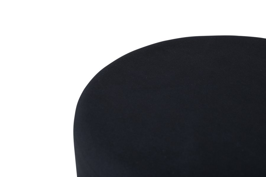 VENTURE DESIGN Pippi puff, rund - svart flyel og kobberstl (45,5)