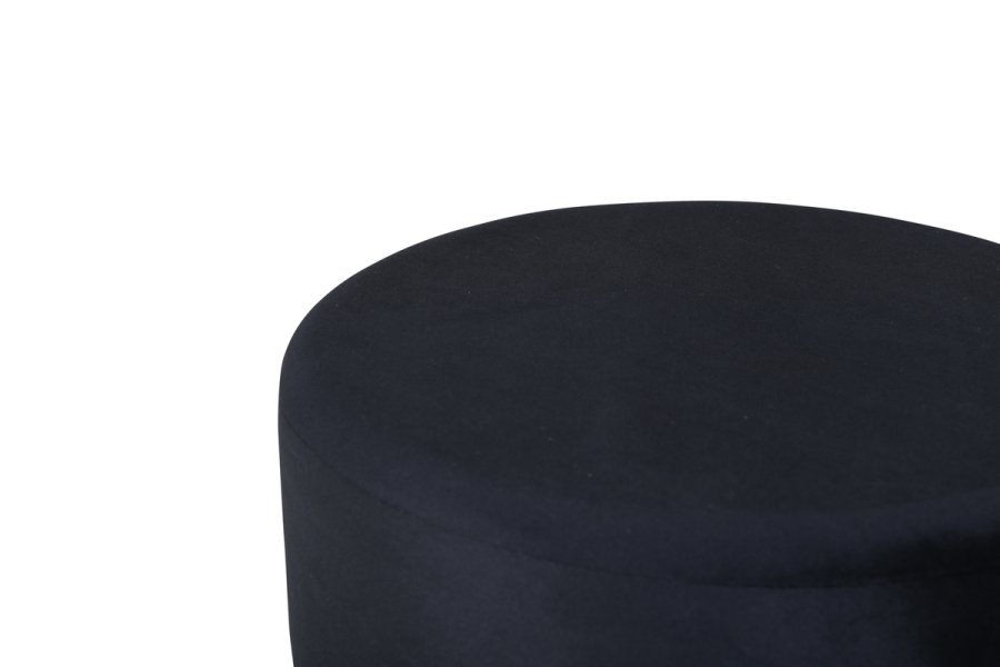 VENTURE DESIGN Pippi puff, rund - svart flyel og kobberstl (45,5)