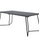 VENTURE DESIGN Pippi spisebord, rektangulrt - svart finer og sort stl (190x90)
