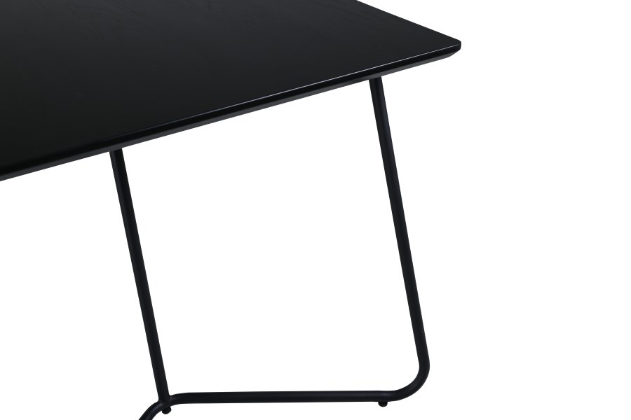 VENTURE DESIGN Pippi spisebord, rektangulrt - svart finer og sort stl (190x90)