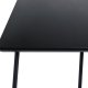 VENTURE DESIGN Pippi spisebord, rektangulrt - svart finer og sort stl (190x90)