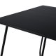 VENTURE DESIGN Pippi spisebord, rektangulrt - svart finer og sort stl (190x90)