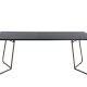 VENTURE DESIGN Pippi spisebord, rektangulrt - svart finer og kobberstl (190x90)