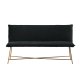 VENTURE DESIGN Pippi 2-seters sofa - svart flyel og kobberstl