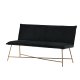 VENTURE DESIGN Pippi 2-seters sofa - svart flyel og kobberstl