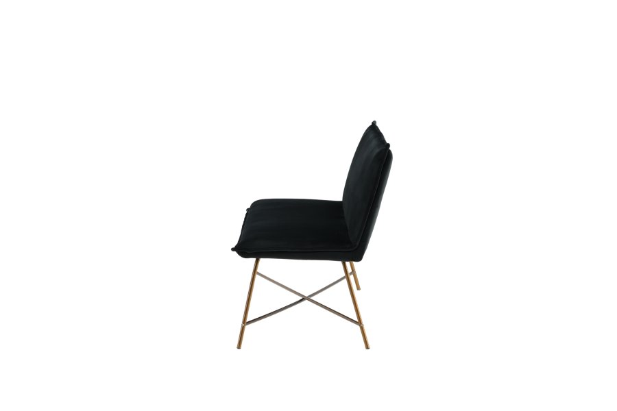 VENTURE DESIGN Pippi 2-seters sofa - svart flyel og kobberstl