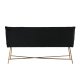 VENTURE DESIGN Pippi 2-seters sofa - svart flyel og kobberstl