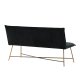 VENTURE DESIGN Pippi 2-seters sofa - svart flyel og kobberstl