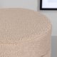 VENTURE DESIGN Pot puf, rund - beige bamsestof polyester og sort stl (40)
