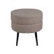 VENTURE DESIGN Pot puf, rund - beige bamsestof polyester og sort stl (40)