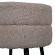VENTURE DESIGN Pot puf, rund - beige bamsestof polyester og sort stl (40)