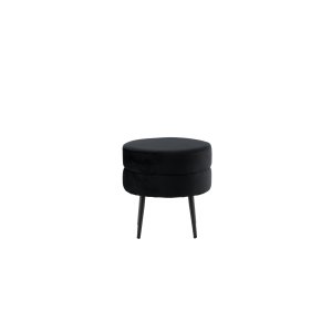 VENTURE DESIGN Pot puf, rund - sort fljl og sort stl (40)