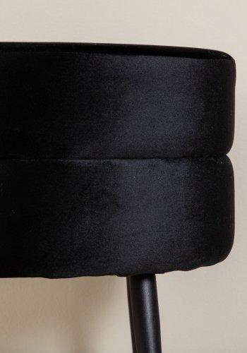 VENTURE DESIGN Pot puf, rund - sort fljl og sort stl (40)