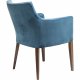 KARE DESIGN Mode Velvet Bluegreen spisebordsstol - petrol polyester/natur bg, m. armln
