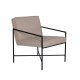 VENTURE DESIGN Rakel lenestol - beige teddystoff polyester og sort stl