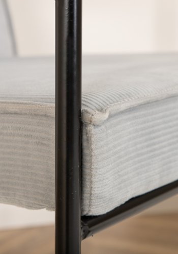 VENTURE DESIGN Rakel lenestol - gr flyel og sort stl