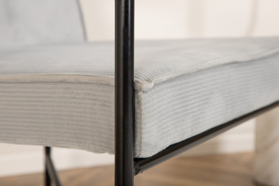 VENTURE DESIGN Rakel lenestol - gr flyel og sort stl