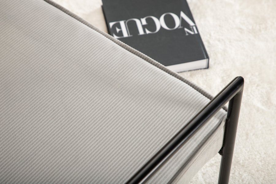 VENTURE DESIGN Rakel lenestol - gr flyel og sort stl