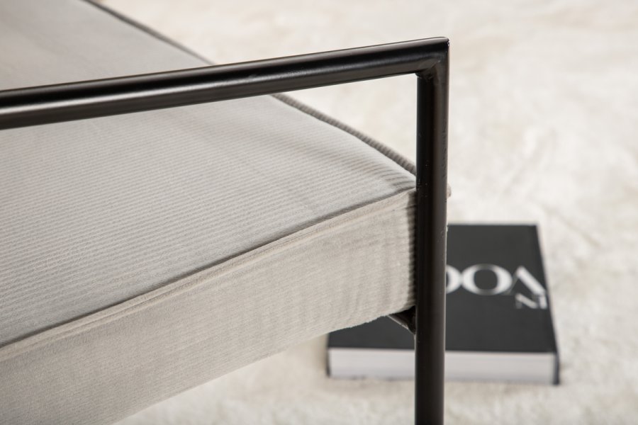 VENTURE DESIGN Rakel lenestol - gr flyel og sort stl