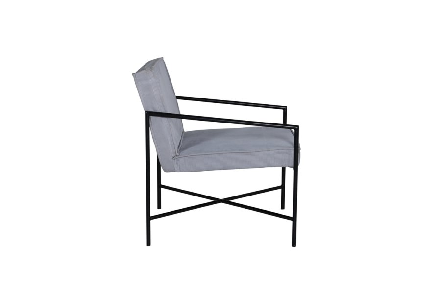 VENTURE DESIGN Rakel lenestol - gr flyel og sort stl