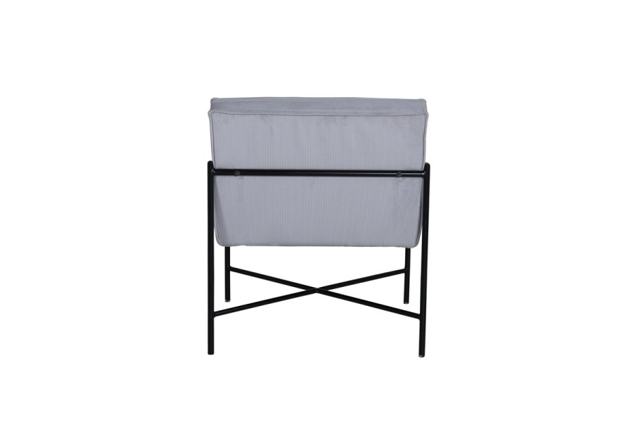 VENTURE DESIGN Rakel lenestol - gr flyel og sort stl