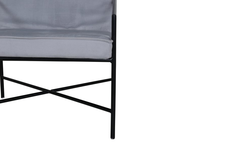 VENTURE DESIGN Rakel lenestol - gr flyel og sort stl