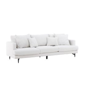 VENTURE DESIGN Sofia 3 pers. sofa - beige polyester og sort stl