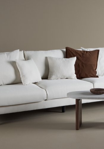 VENTURE DESIGN Sofia 3 pers. sofa - beige polyester og sort stl