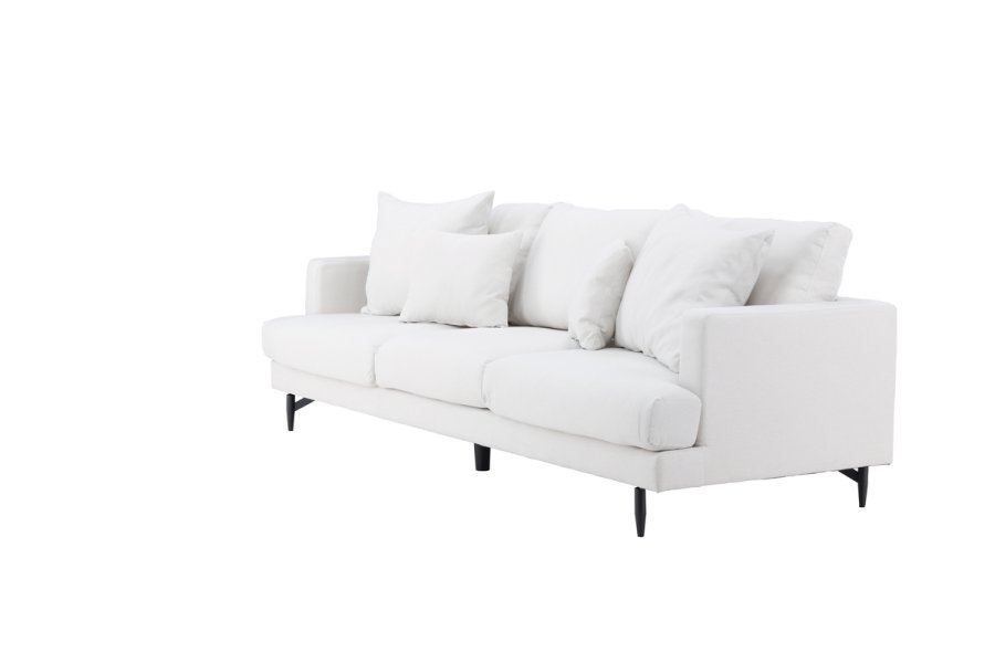 VENTURE DESIGN Sofia 3 pers. sofa - beige polyester og sort stl