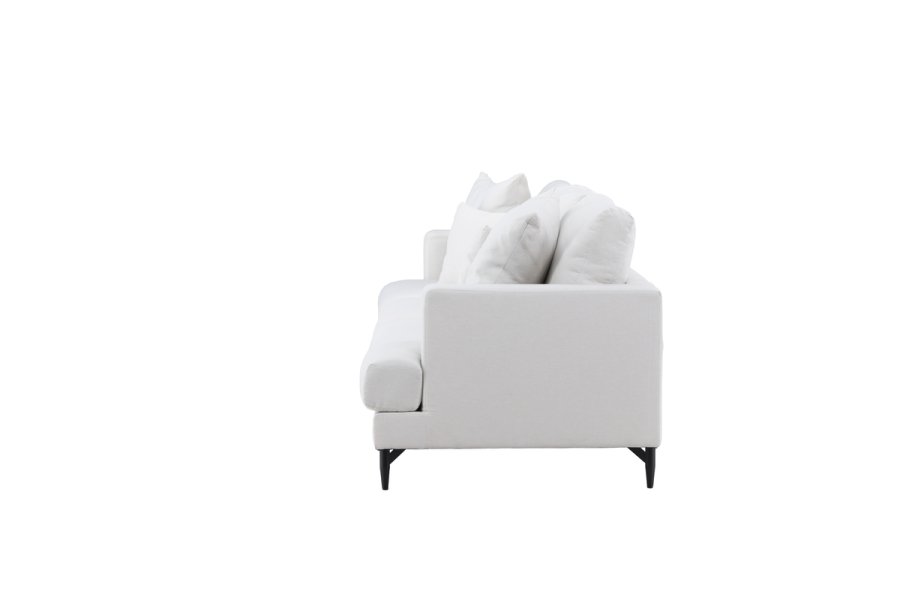 VENTURE DESIGN Sofia 3 pers. sofa - beige polyester og sort stl