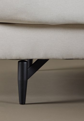 VENTURE DESIGN Sofia 3 pers. sofa - beige polyester og sort stl