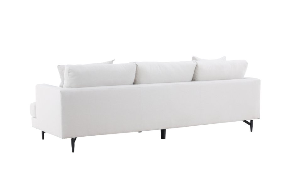 VENTURE DESIGN Sofia 3 pers. sofa - beige polyester og sort stl