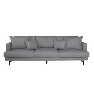 VENTURE DESIGN Sofia 3 pers. sofa - gr polyester og sort stl
