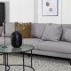VENTURE DESIGN Sofia 3-seters sofa - gr polyester og sort stl