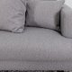 VENTURE DESIGN Sofia 3-seters sofa - gr polyester og sort stl