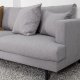 VENTURE DESIGN Sofia 3-seters sofa - gr polyester og sort stl