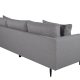 VENTURE DESIGN Sofia 3-seters sofa - gr polyester og sort stl
