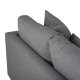 VENTURE DESIGN Sofia 3-seters sofa - gr polyester og sort stl